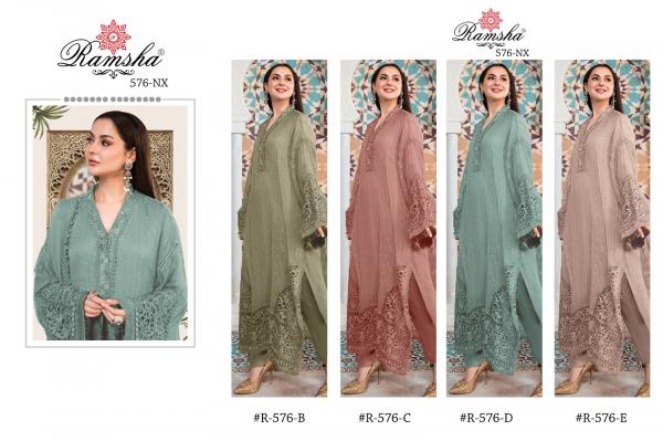 Ramsha R 576 Nx Styles Georgette Designer Pakistani Suit Collection